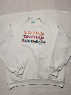 Vintage Sinatra Socrates Plato Sweater Sz L Stained